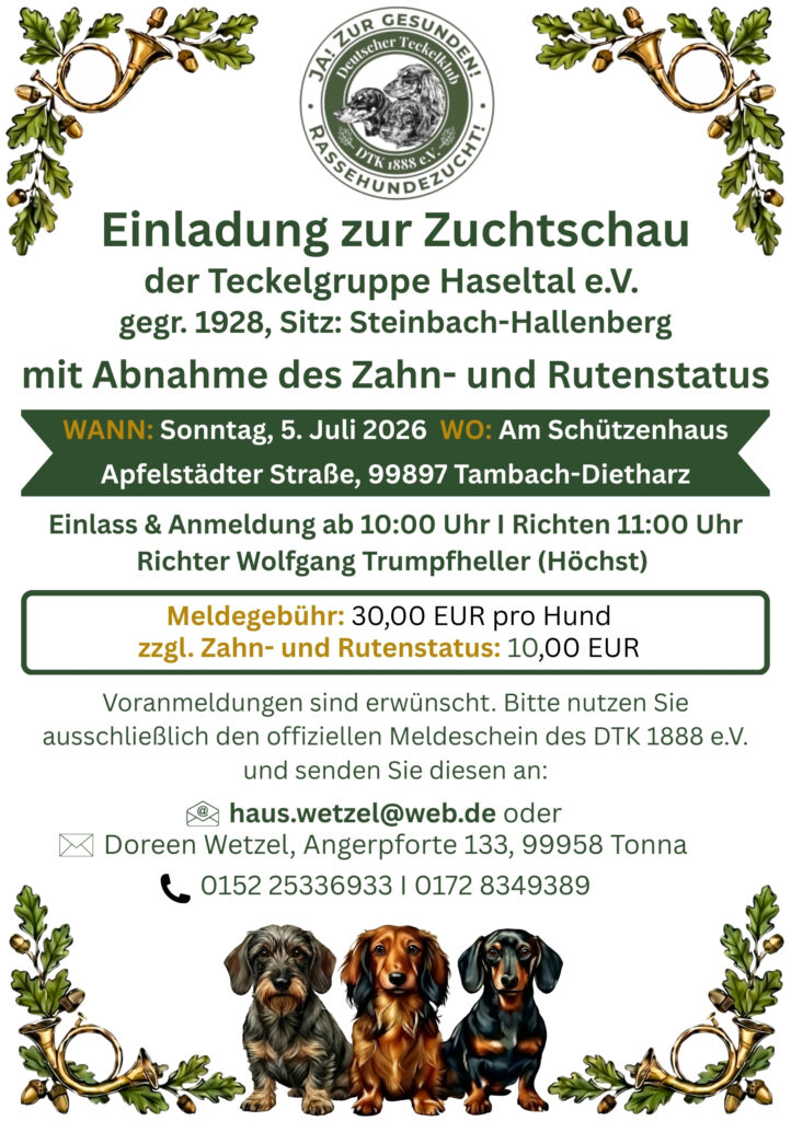 Zuchtschau am 05.07.2026